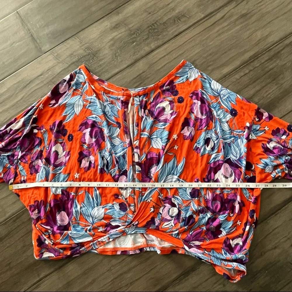 Free People Keepin’ On Orange Shirt - Size Large